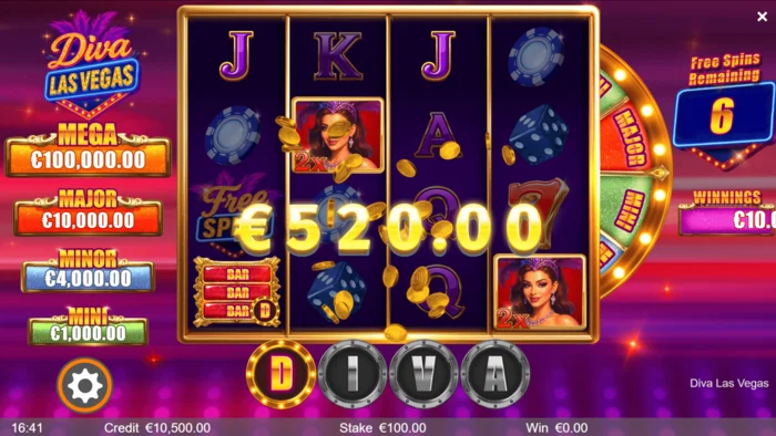 Diva Las Vegas - добитна комбинација со Wilds